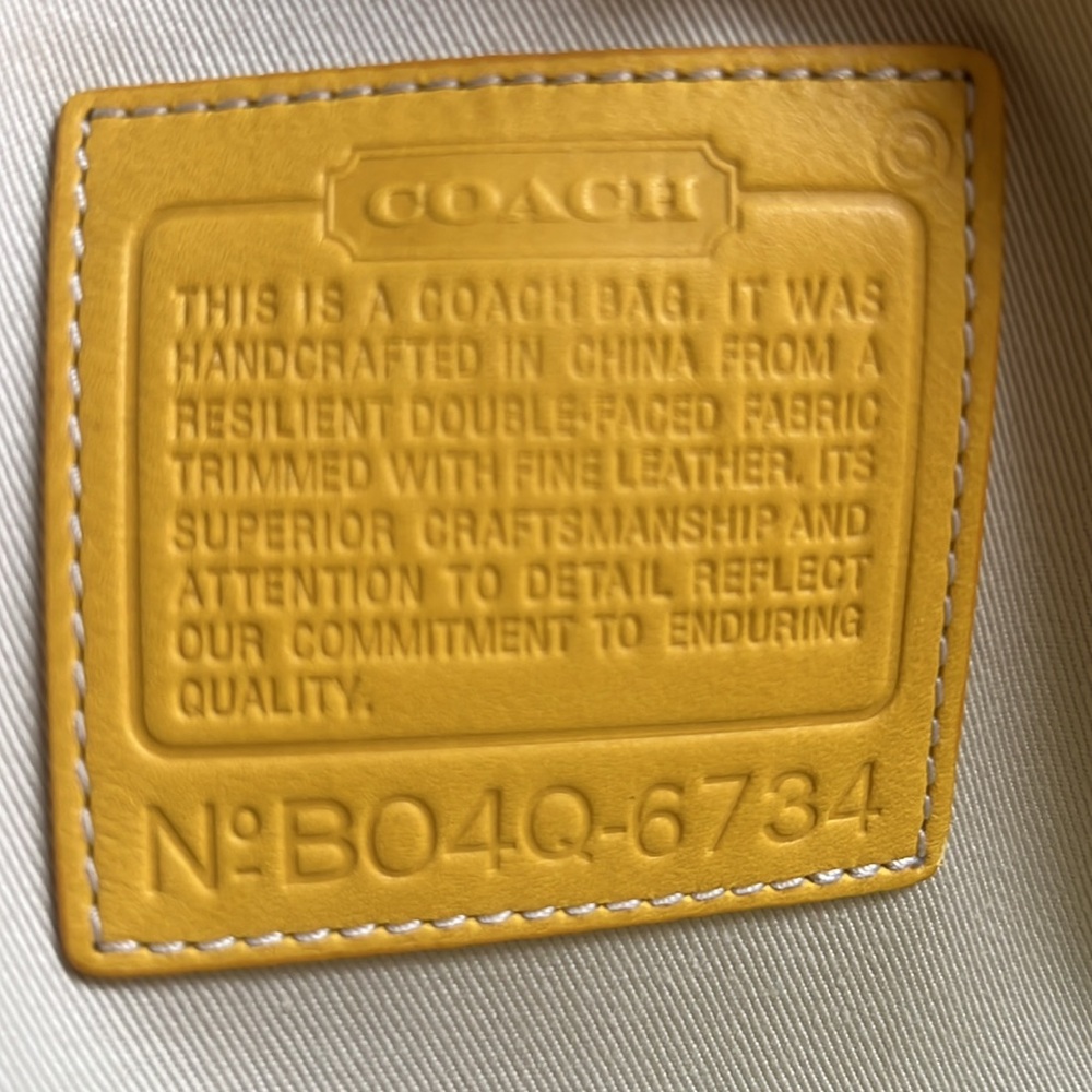 Coach Vintage Garden Tote Green Apple/ Yellow - Picture 12 of 12